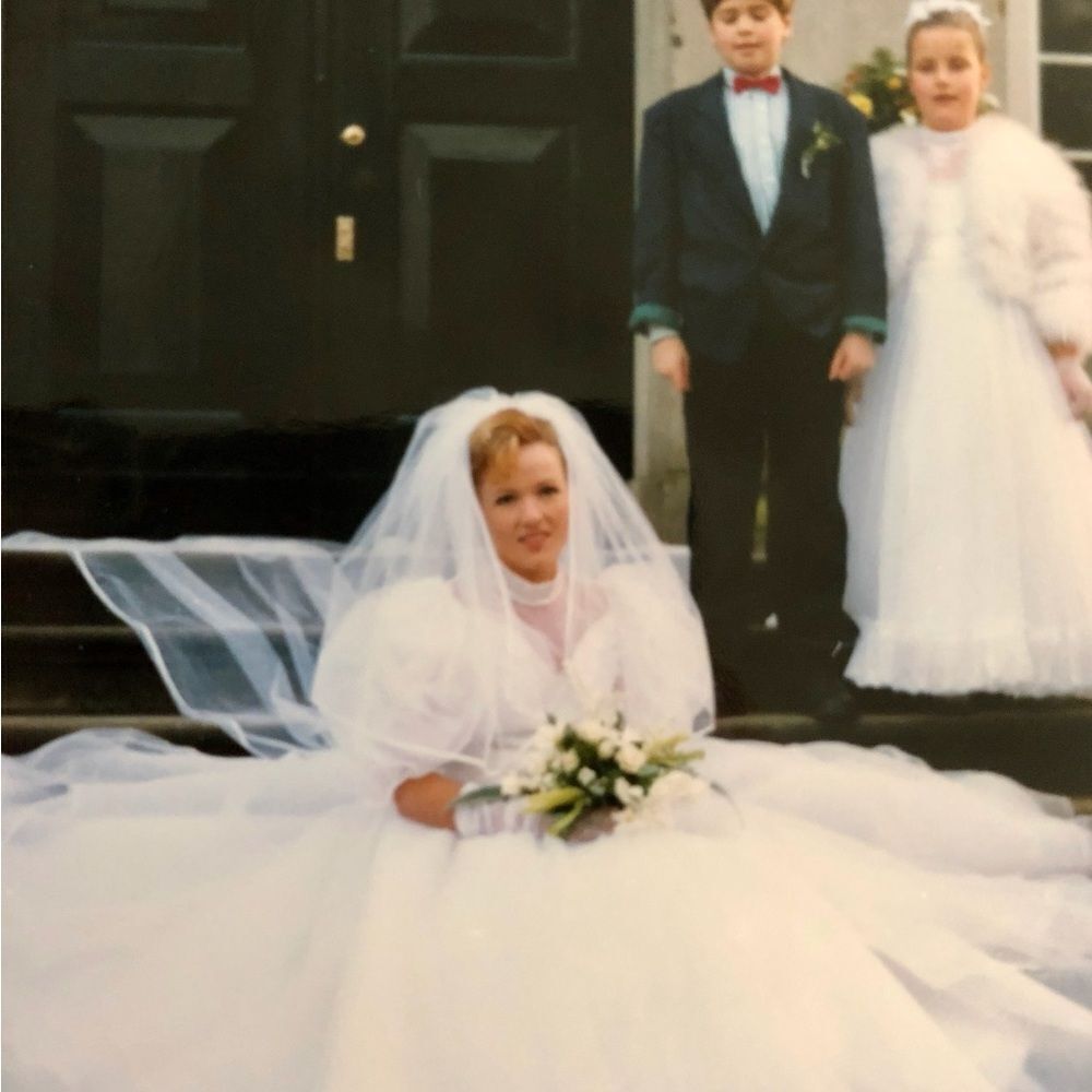 White Wedding Dress with Timeless Elegance